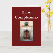 「BUON COMPLEANNO」イタリアン誕生日 カード (黄色い花)