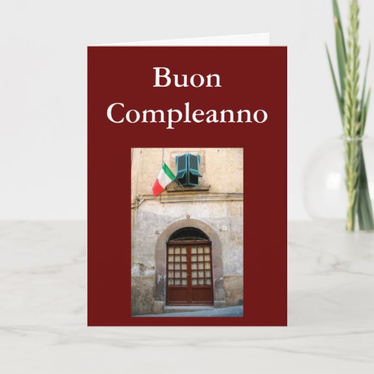 「BUON COMPLEANNO」イタリアン誕生日 カード (正面)