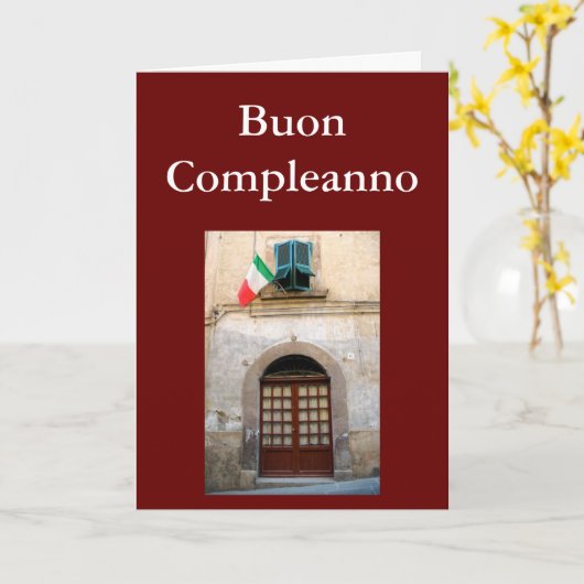 「BUON COMPLEANNO」イタリアン誕生日 カード (黄色い花)