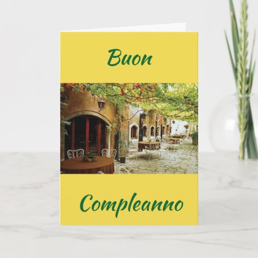 "BUON COMPLEANNO" *********イタリアン誕生日 カード (正面)