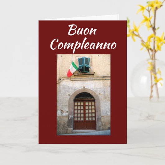 "BUON COMPLEANNO" ***********イタリアン誕生日 カード (黄色い花)