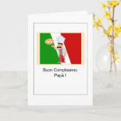 Buon Compleanno Papà -イタリア語のハッピーバースデー カード (黄色い花)