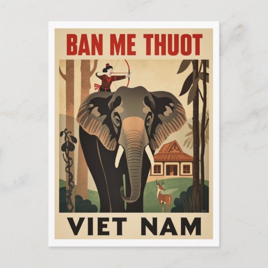 Buon Ma Thuot Elephant Viet Nam Travel ポストカード (正面)