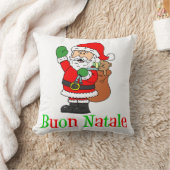 Buon Nataleのイタリアンなクリスマスサンタ クッション (ブランケット)