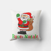 Buon Nataleのイタリアンなクリスマスサンタ クッション (裏面)