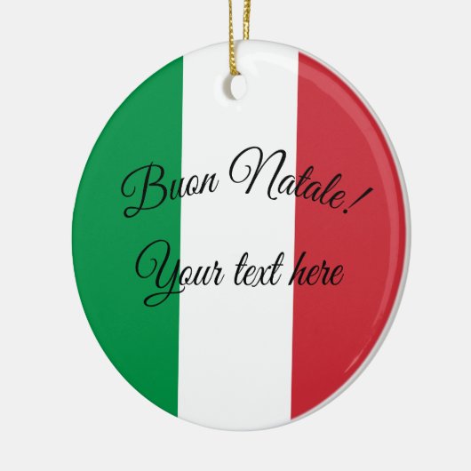 Buon Nataleのイタリアンな旗のクリスマスのオーナメント セラミックオーナメント (左)