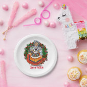 Buon Nataleのメリークリスマスのイタリアンなレトロの人形 ペーパープレート (パーティー)