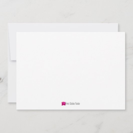 Buon Nataleイタリアン Christmas bables、水色 招待状 (裏面)