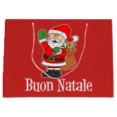 Buon Nataleサンタのイタリアンなメリークリスマス ラージペーパーバッグ (正面)