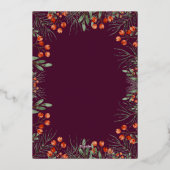 Buon Nataleフォトコラージュ水カラーフローラ 箔シーズンカード (裏面)