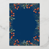 Buon Nataleフォトコラージュ水カラーフローラ 箔シーズンカード (裏面)