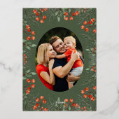 Buon Nataleフォトコラージュ水カラーフローラ 箔シーズンカード (裏面)