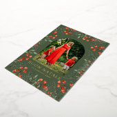 Buon Nataleフォトコラージュ水カラーフローラ 箔シーズンカード (回転した状態)