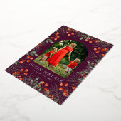 Buon Nataleフォトコラージュ水カラーフローラ 箔シーズンカード (回転した状態)