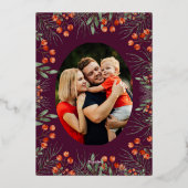 Buon Nataleフォトコラージュ水カラーフローラ 箔シーズンカード (裏面)