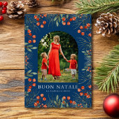 Buon Nataleフォトコラージュ水カラーフローラ 箔シーズンカード