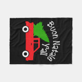 Buon natale イタリアン christmasy#39；全イタリアおもしろい フリースブランケット (正面(横))