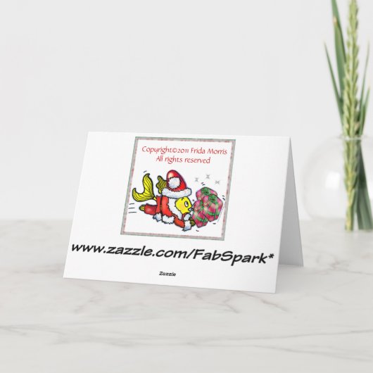 Buon Natale イタリアン Fishかわいいおもしろいクリスマスカード シーズンカード (裏面)