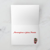 Buon Natale イタリアン Fishかわいいおもしろいクリスマスカード シーズンカード (内部)