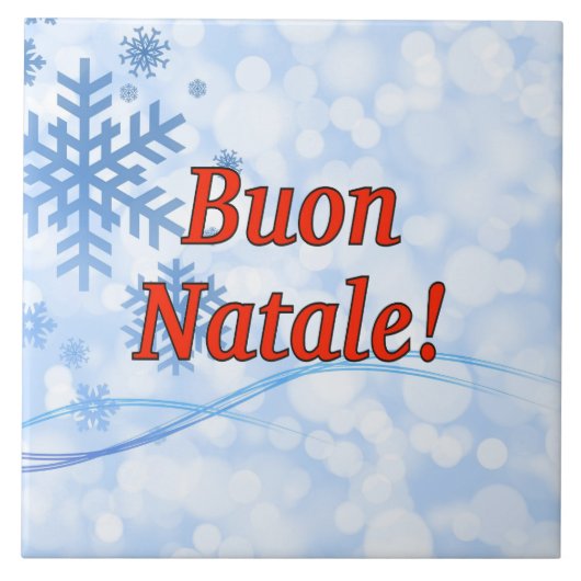 Buon Natale! イタリア語rfのメリークリスマス タイル (正面)