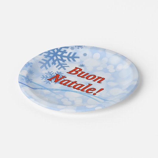Buon Natale! イタリア語rfのメリークリスマス ペーパープレート (アングル)