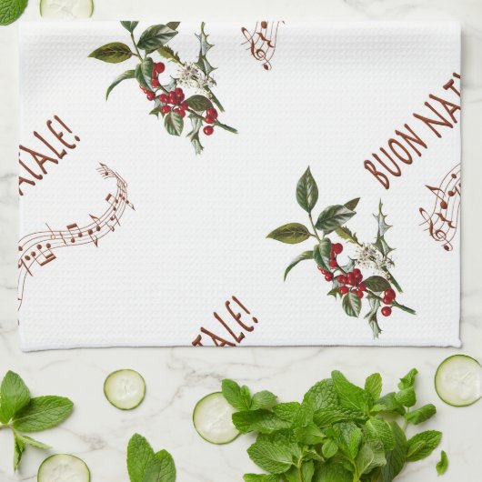 Buon Natale キッチンタオル (折り畳み)
