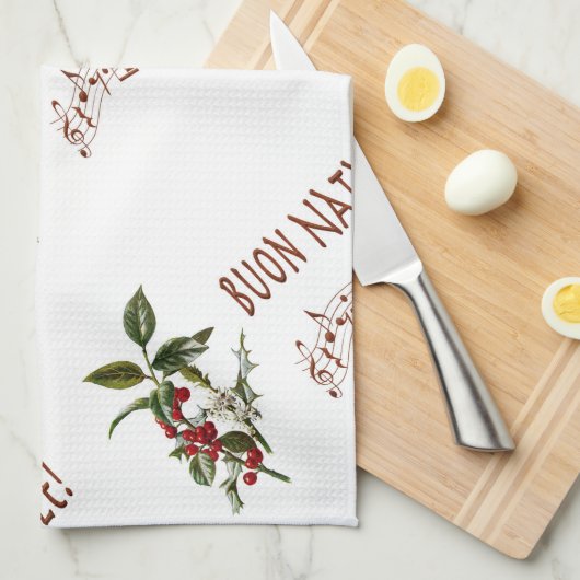 Buon Natale キッチンタオル (四つ折り)
