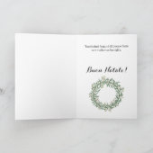 Buon Natale、クリスマスイタリアンリースカード シーズンカード (内部)