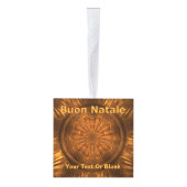 Buon Natale – フラクタル木彫り キューブオーナメント (右)