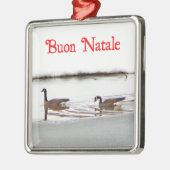 Buon Natale – ホーンカーズ – カナダゲーゼ メタルオーナメント (左)