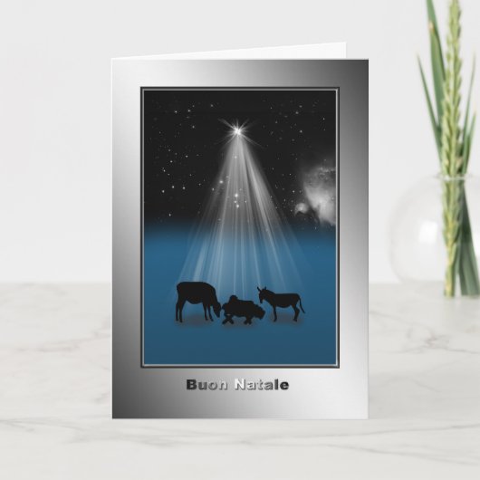 Buon Natale、"メリークリスマス"、イタリアンなカード シーズンカード (正面)
