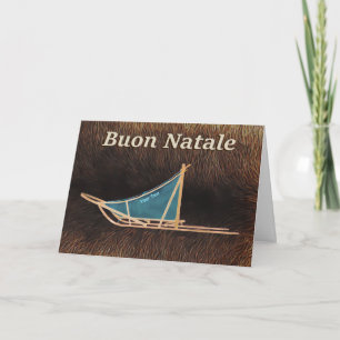 Buon Natale -犬のそり シーズンカード