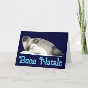 Buon Natale -環状のシール シーズンカード