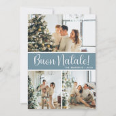 Buon Natale 4 Photo Flat Holiday Card シーズンカード (正面)