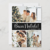 Buon Natale 4 Photo Flat Holiday Card シーズンカード (正面)
