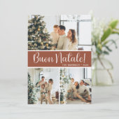 Buon Natale 4 Photo Flat Holiday Card シーズンカード (スタンド正面)