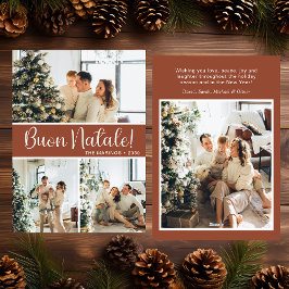 Buon Natale 4 Photo Flat Holiday Card シーズンカード