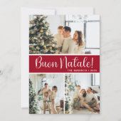 Buon Natale 4 Photo Flat Holiday Card シーズンカード (正面)