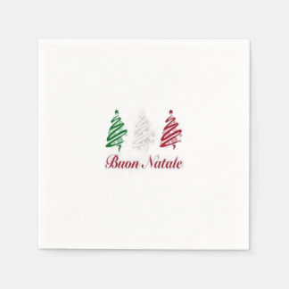 Buon Natale Christmas Napkins スタンダードカクテルナプキン