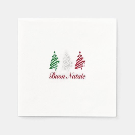 Buon Natale Christmas Napkins スタンダードカクテルナプキン (正面)