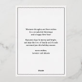 Buon Natale e Felice Anno Nuovoコケットボーフォト 箔シーズンカード (裏面)