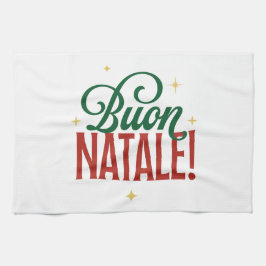 Buon Natale Gift Italian Christmas キッチンタオル