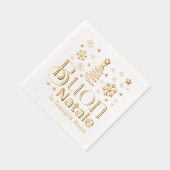 Buon Natale Italian Christmas Party Custom 箔ナプキン (右)