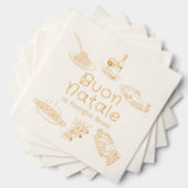 Buon Natale Italian Christmas Party Food Doodles 箔ナプキン (インサイチュ (積み重ね))