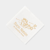 Buon Natale Italian Christmas Party Santa 箔ナプキン (右)