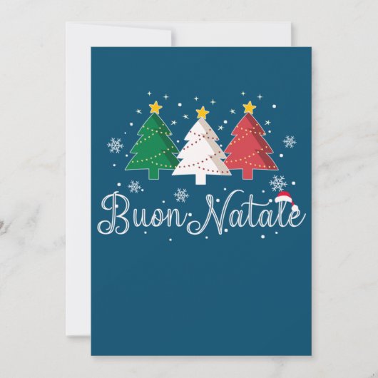 Buon Natale Italian Christmas Tree 招待状 (正面)