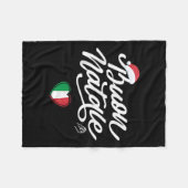 Buon Natale Italian Family Christmas, Italy Pride  フリースブランケット (正面(横))