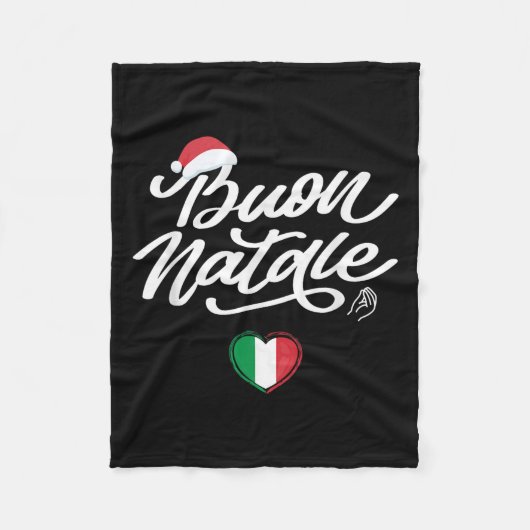 Buon Natale Italian Family Christmas, Italy Pride  フリースブランケット (正面)