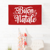 Buon Natale Italian Merry Christmas 横断幕 (インサイチュ)