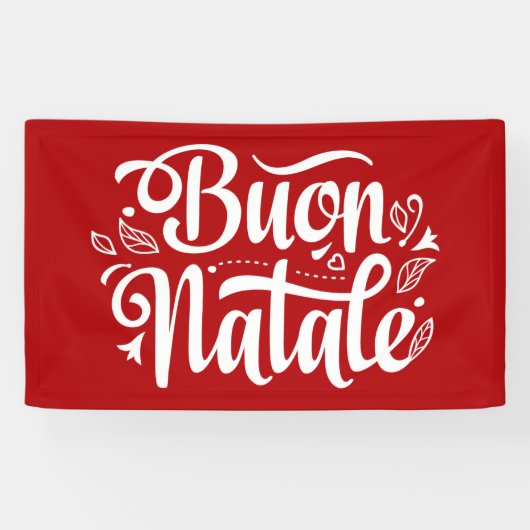 Buon Natale Italian Merry Christmas 横断幕 (横)